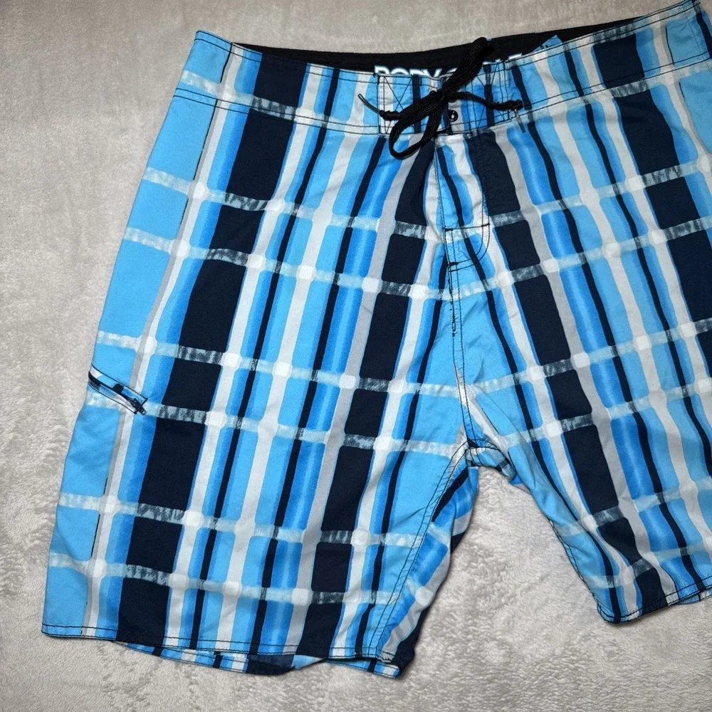 Body Glove Swim Navy Blue Board/Swim Shorts Men's Large 38‎ Geometric
